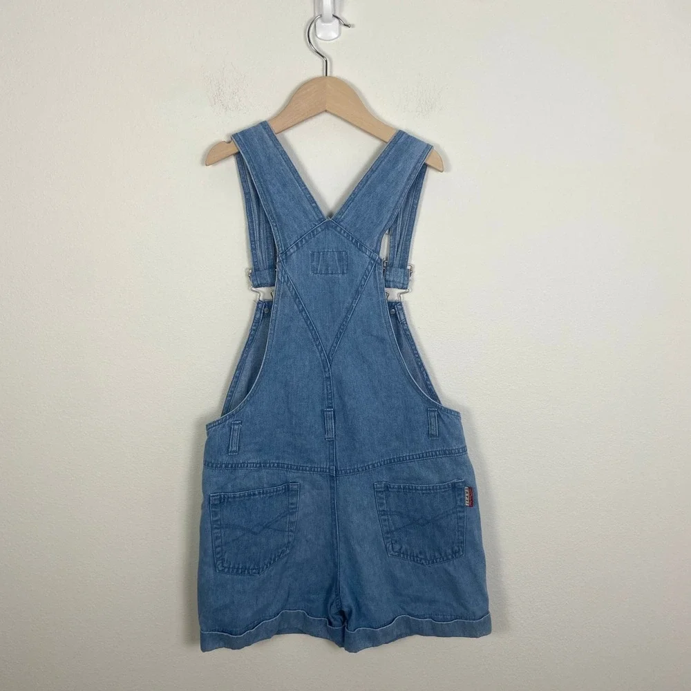 Squeeze Jeans Denim Overalls Shorts Butterfly Floral Girl's M Y2K Floral Retro